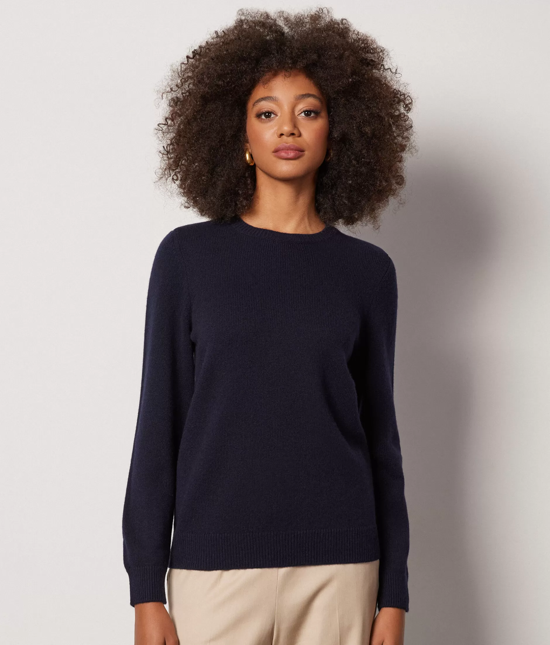 New Falconeri Ultrasoft Cashmere Crewneck Sweater blue -9400 - navy blue