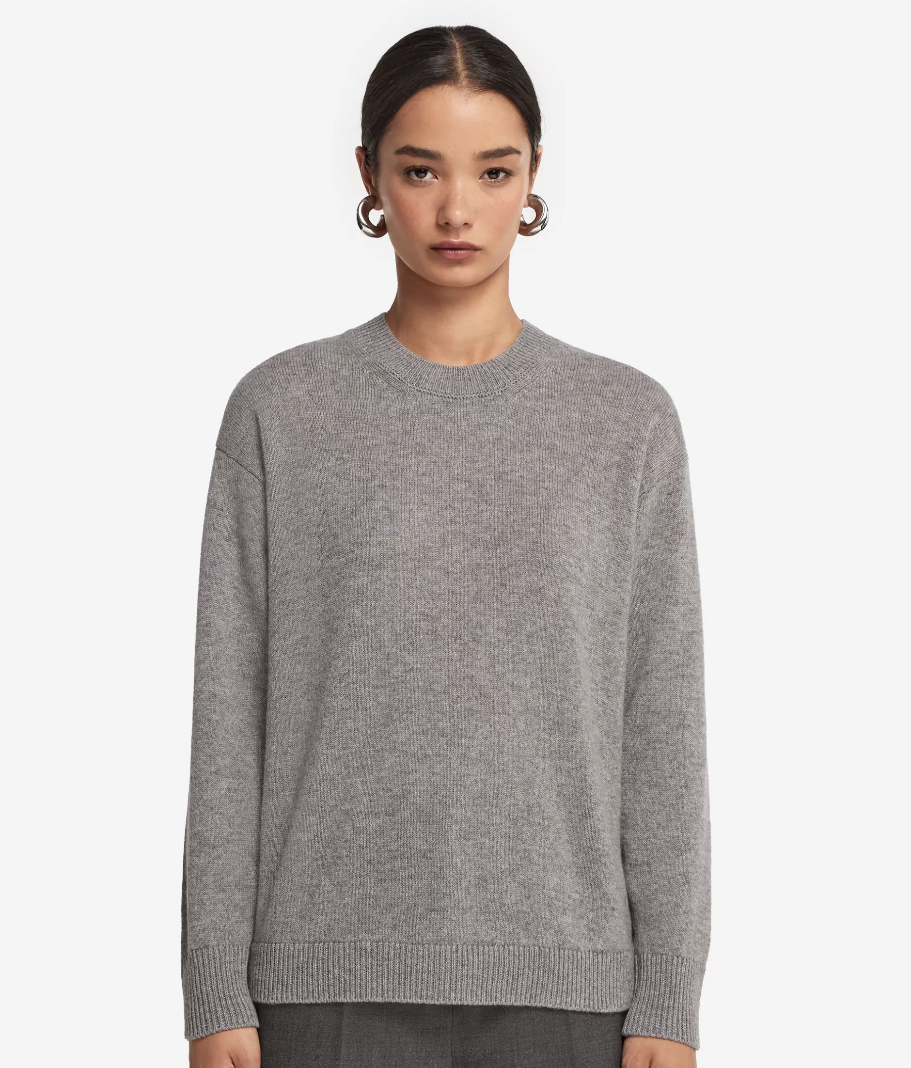 Discount Falconeri Ultrasoft Cashmere Crewneck Sweater grey -9077 - pearl grey