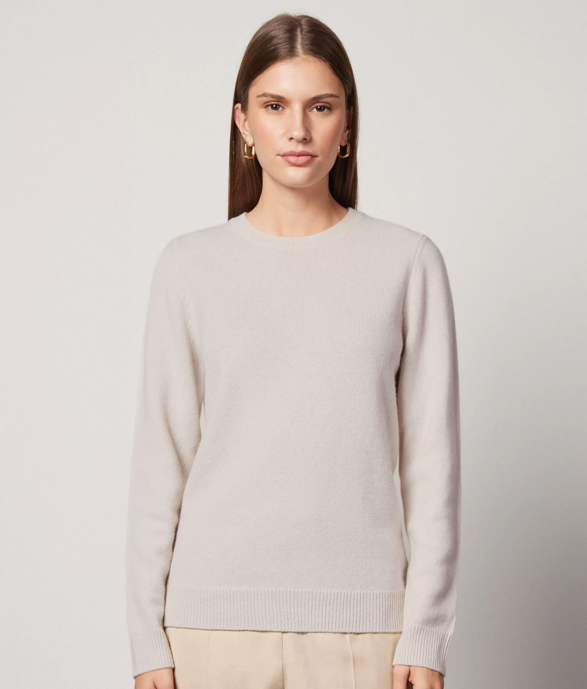 Discount Falconeri Ultrasoft Cashmere Crewneck Sweater ivory -8644 - light alabaster