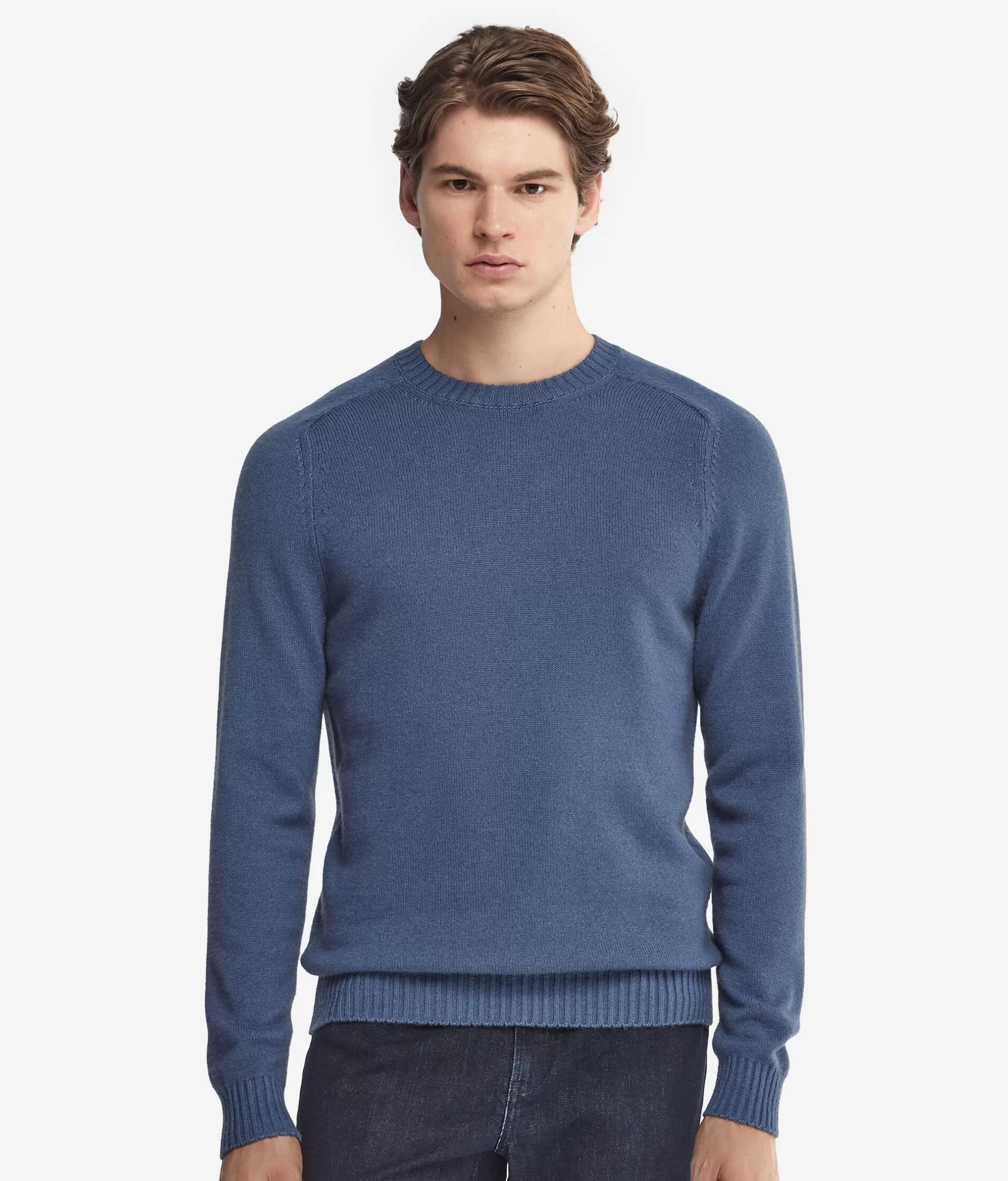 Best Sale Falconeri Ultrasoft Cashmere Crewneck Sweater blue -9098 - blu francia tc