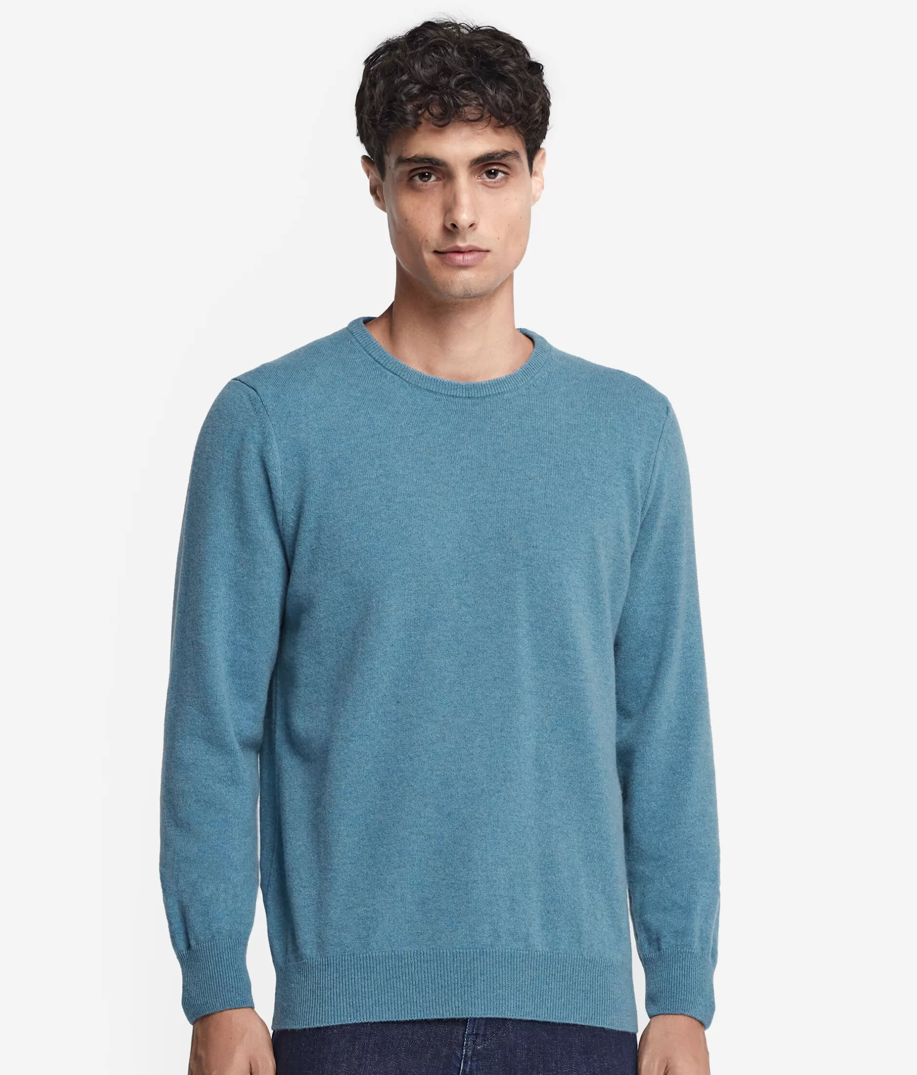 Best Falconeri Ultrasoft Cashmere Crewneck Sweater light blue -9066 - oxford blue