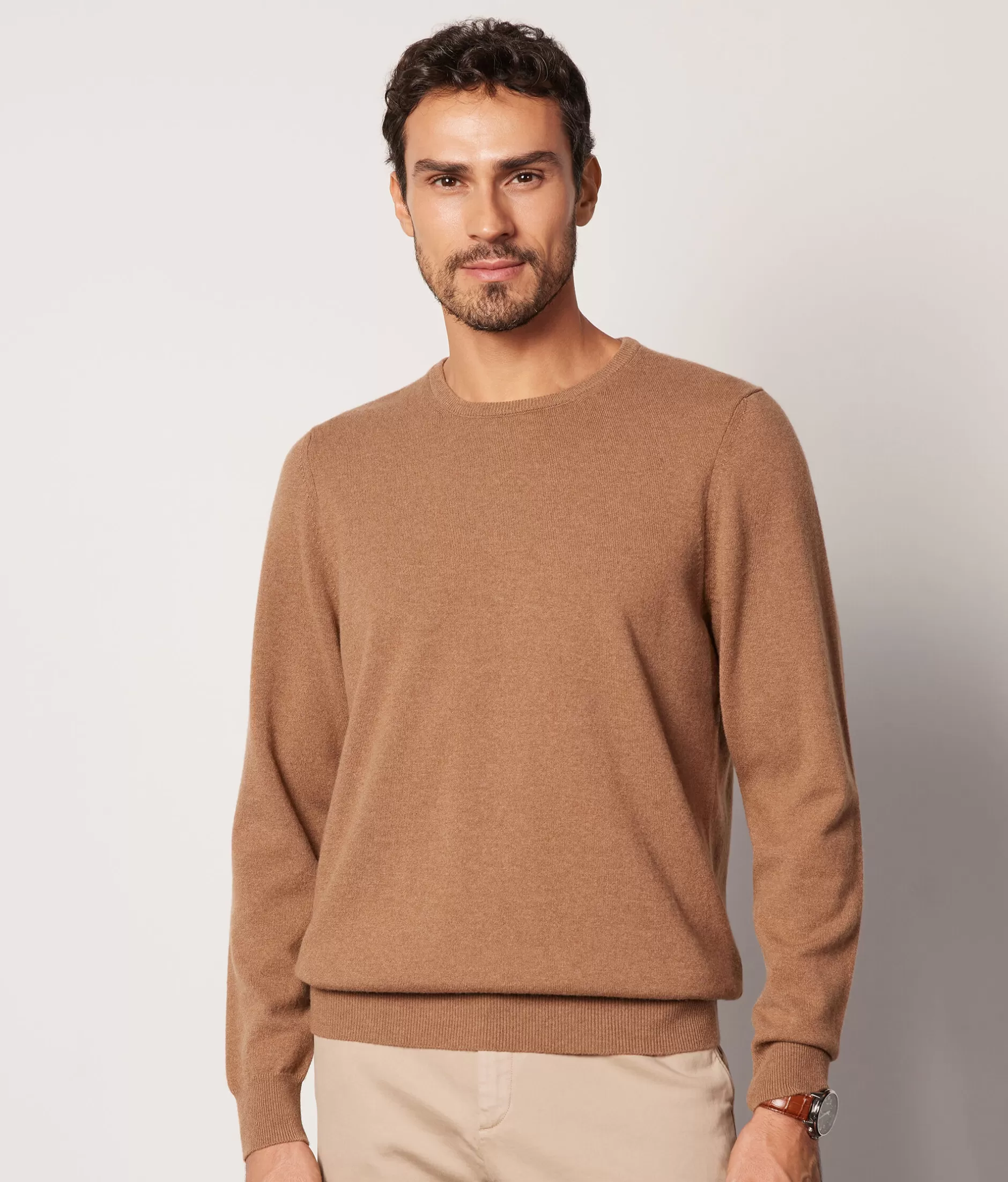 Clearance Falconeri Ultrasoft Cashmere Crewneck Sweater brown -8521 - camel