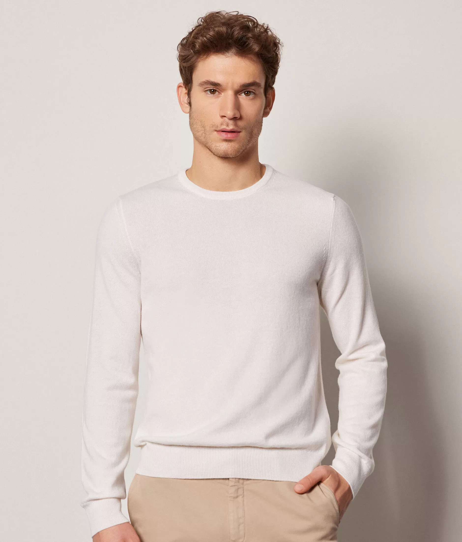 Cheap Falconeri Ultrasoft Cashmere Crewneck Sweater white -8259 - milk white