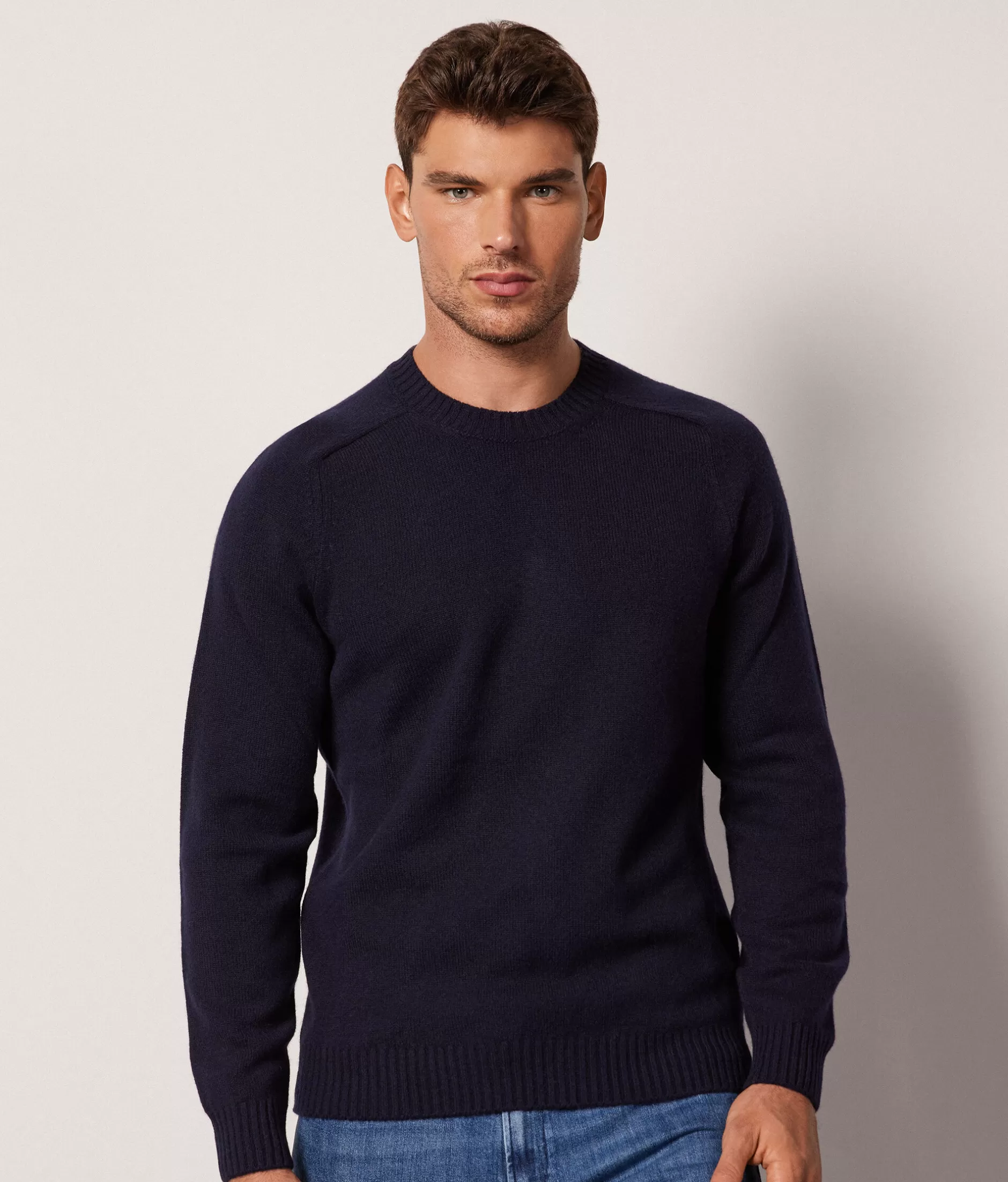 Best Falconeri Ultrasoft Cashmere Crewneck Sweater blue -9400 - navy blue