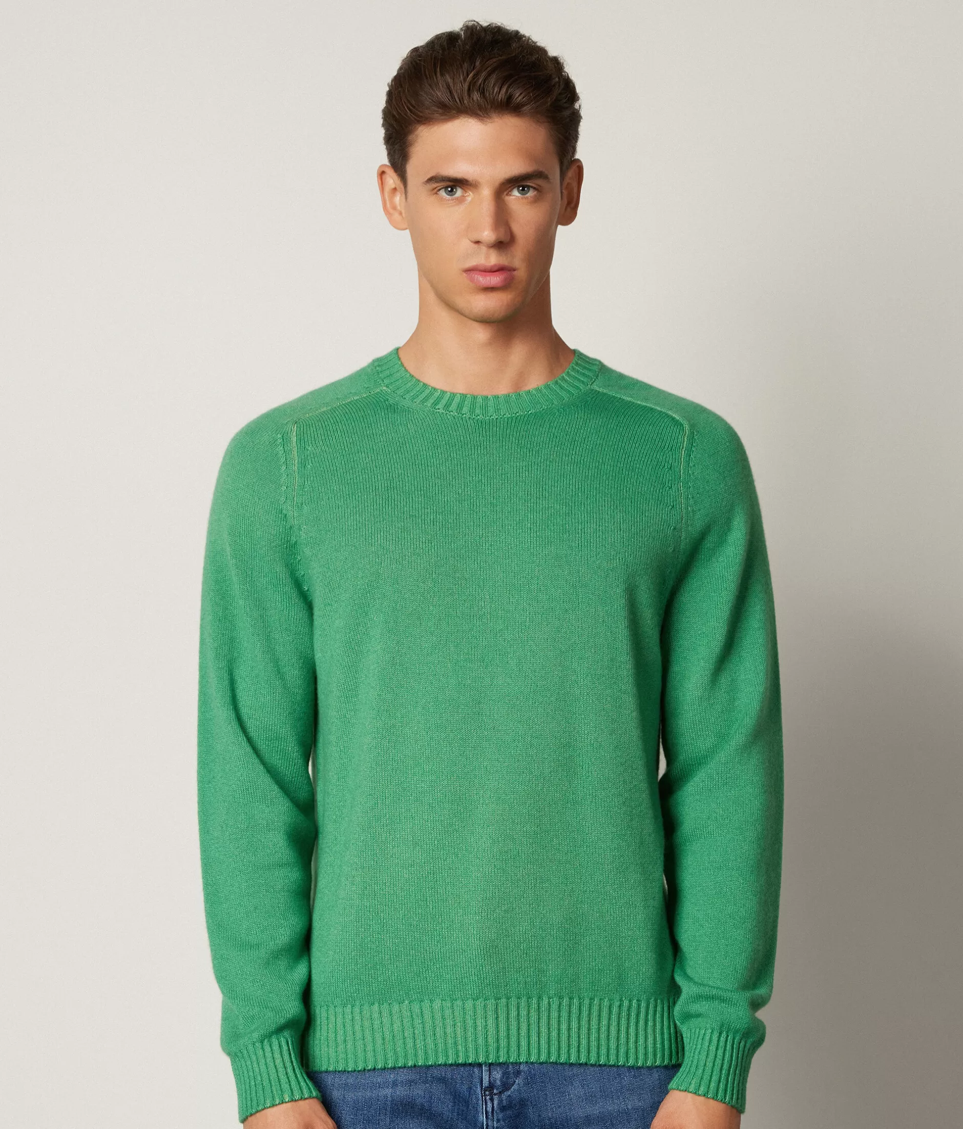 Clearance Falconeri Ultrasoft Cashmere Crewneck Sweater green -8953 - garment-dyed mint