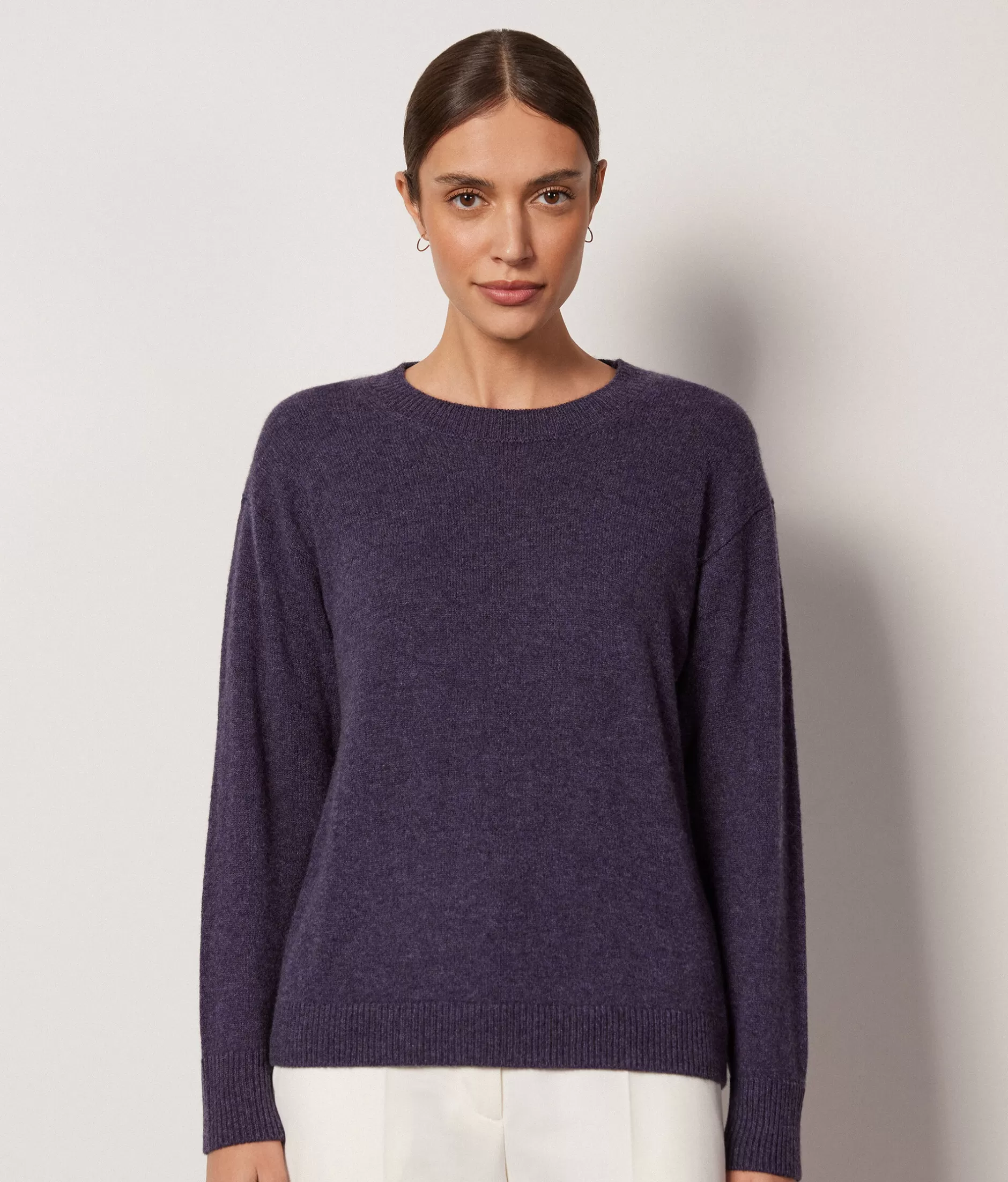 Shop Falconeri Ultrasoft Cashmere Crewneck Sweater violet -8922 - blueberry