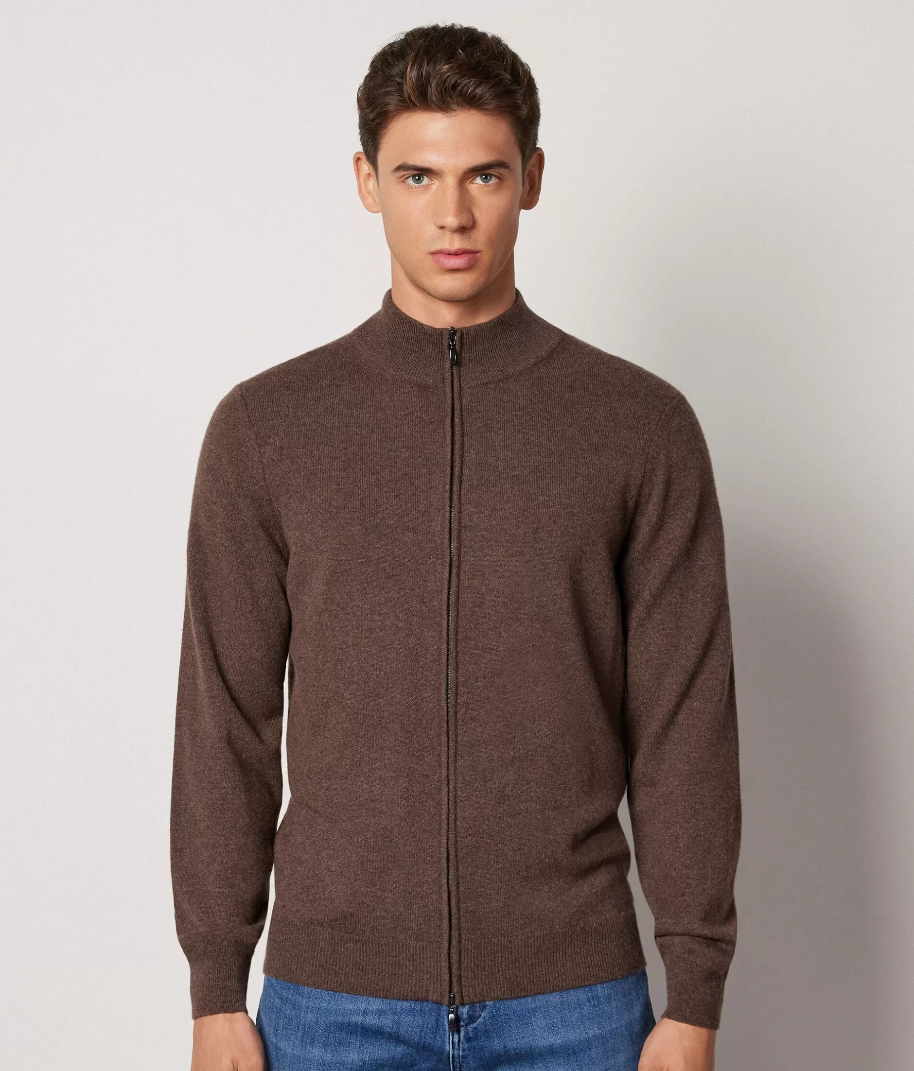 Cheap Falconeri Ultrasoft Cashmere Full-Zip Cardigan brown -8956 - cocoa brown