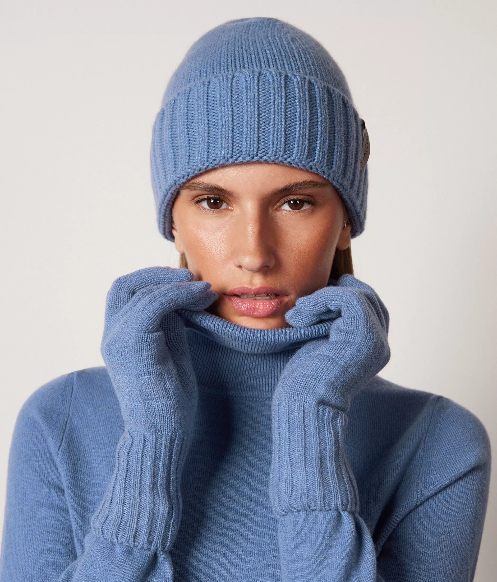 Best Sale Falconeri Ultrasoft Cashmere Gloves light blue -8923 - horizon blue