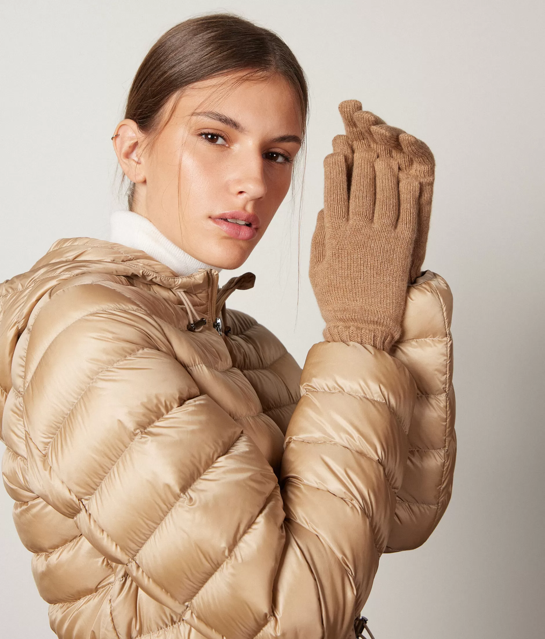 Fashion Falconeri Ultrasoft Cashmere Gloves natural -8685 - rum