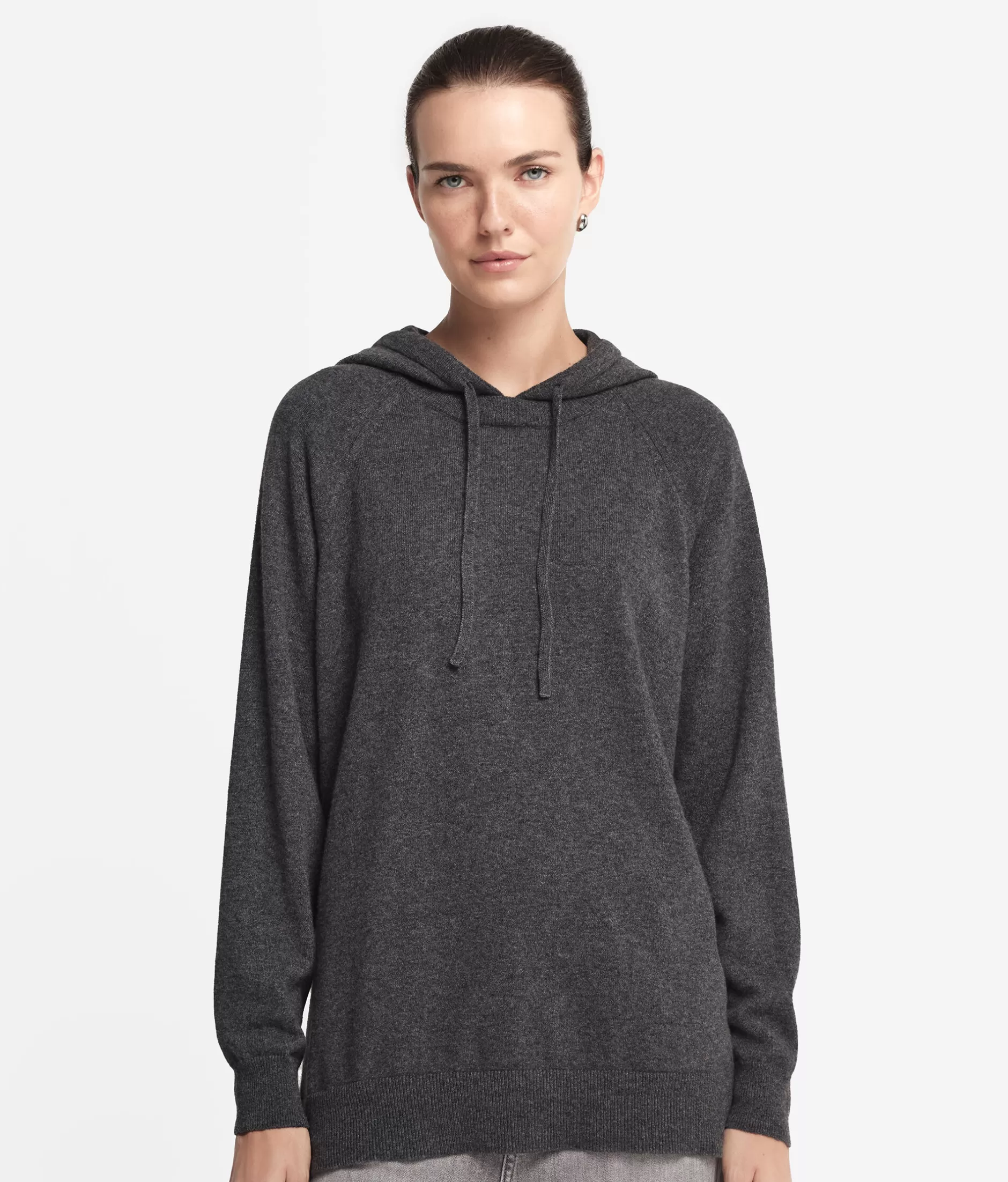 Fashion Falconeri Ultrasoft Cashmere Hooded Sweatshirt dark grey -9070 - ash