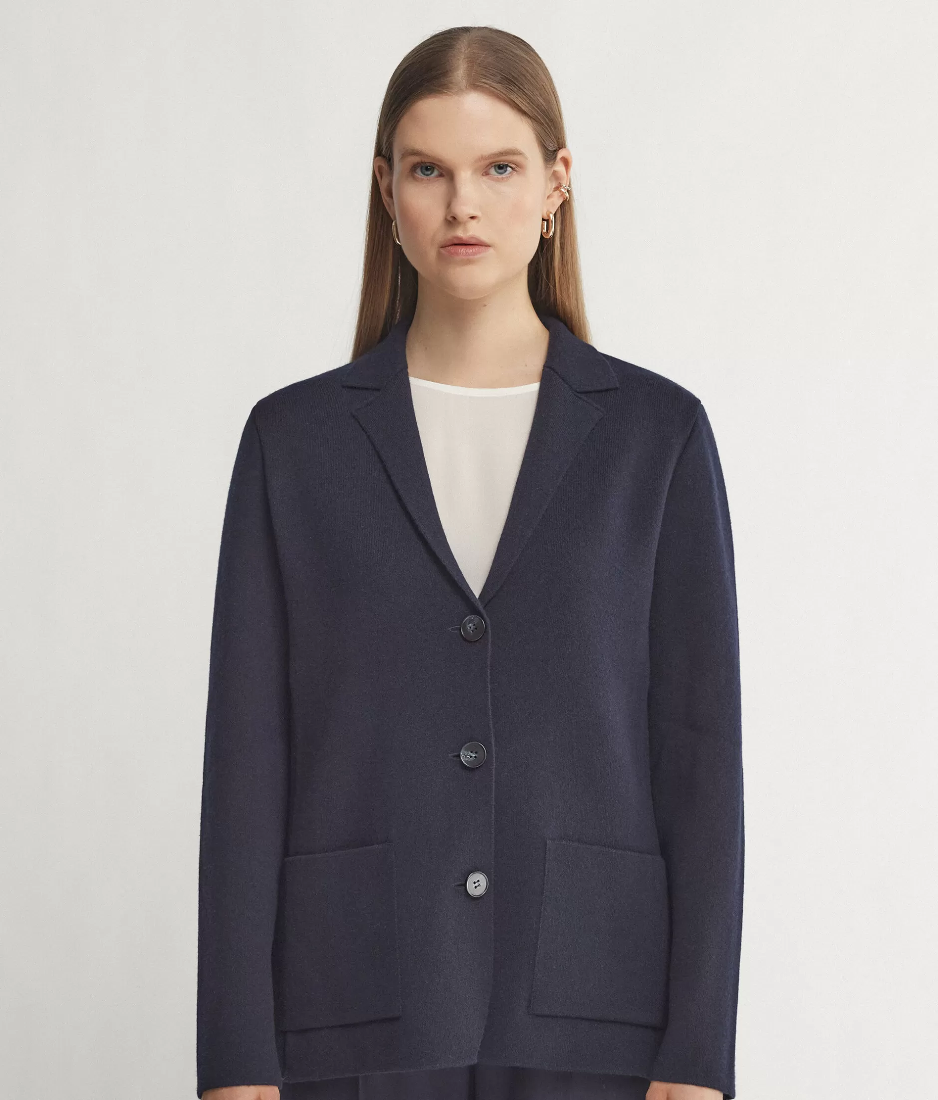 Online Falconeri Ultrasoft Cashmere Jacket blue -9400 - navy blue