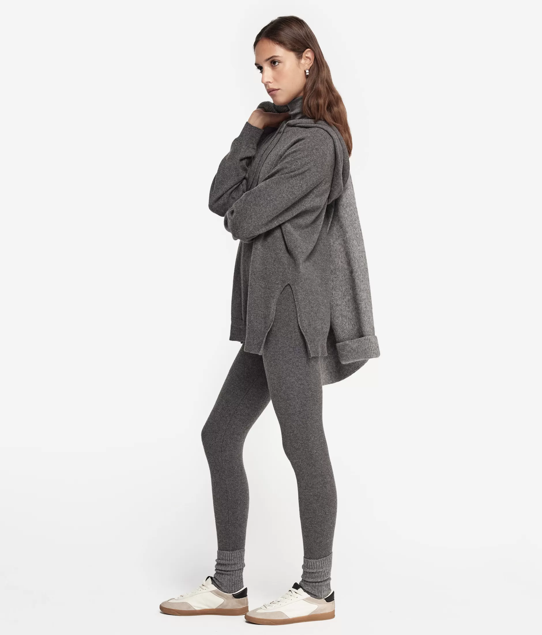 Online Falconeri Ultrasoft Cashmere Leggings dark grey -9070 - ash