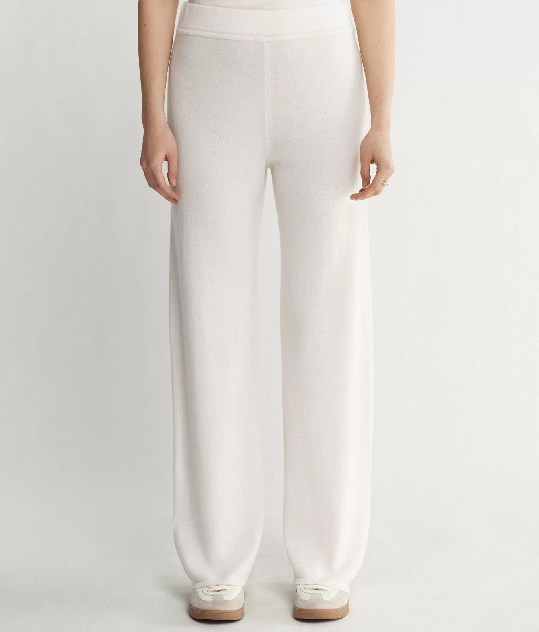 Online Falconeri Ultrasoft Cashmere Palazzo Pants white -8005 - bow