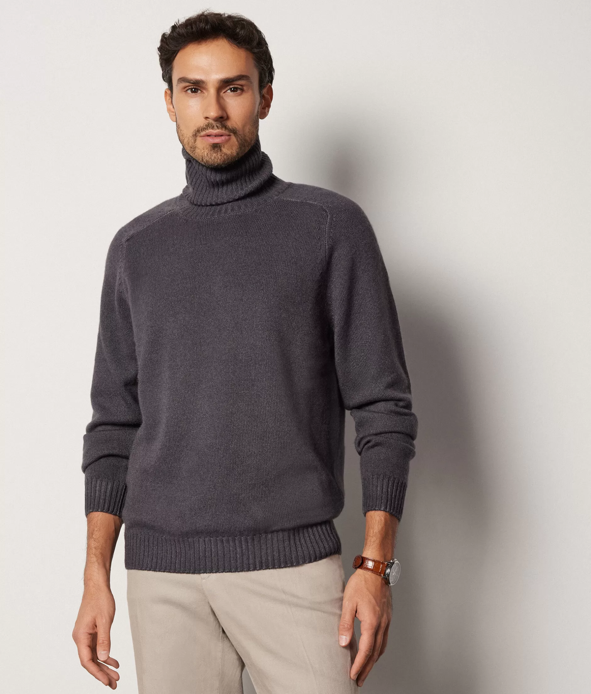 Best Sale Falconeri Ultrasoft Cashmere Turtleneck dark grey -8714 - garment-dyed steel