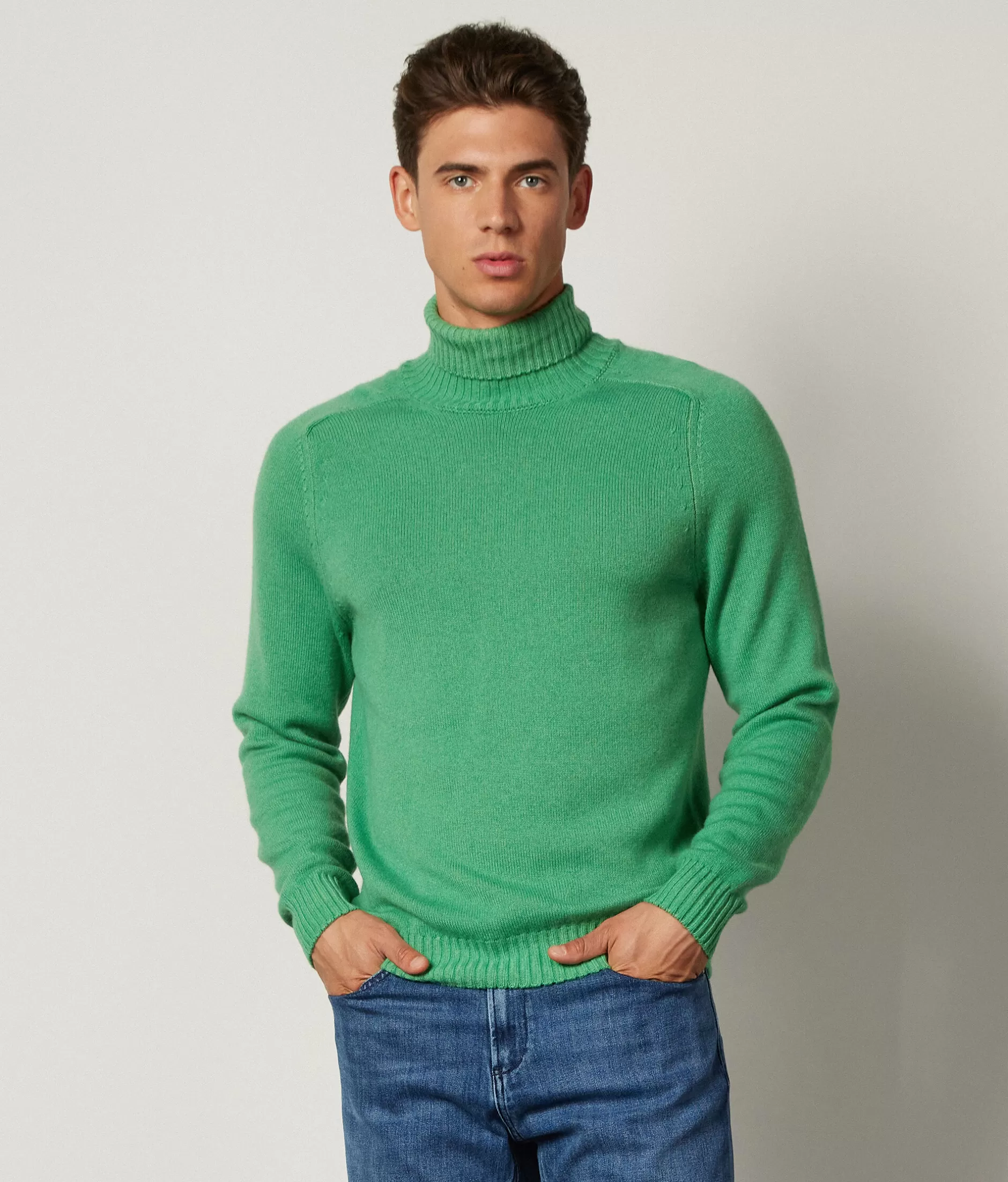 Sale Falconeri Ultrasoft Cashmere Turtleneck green -8953 - garment-dyed mint