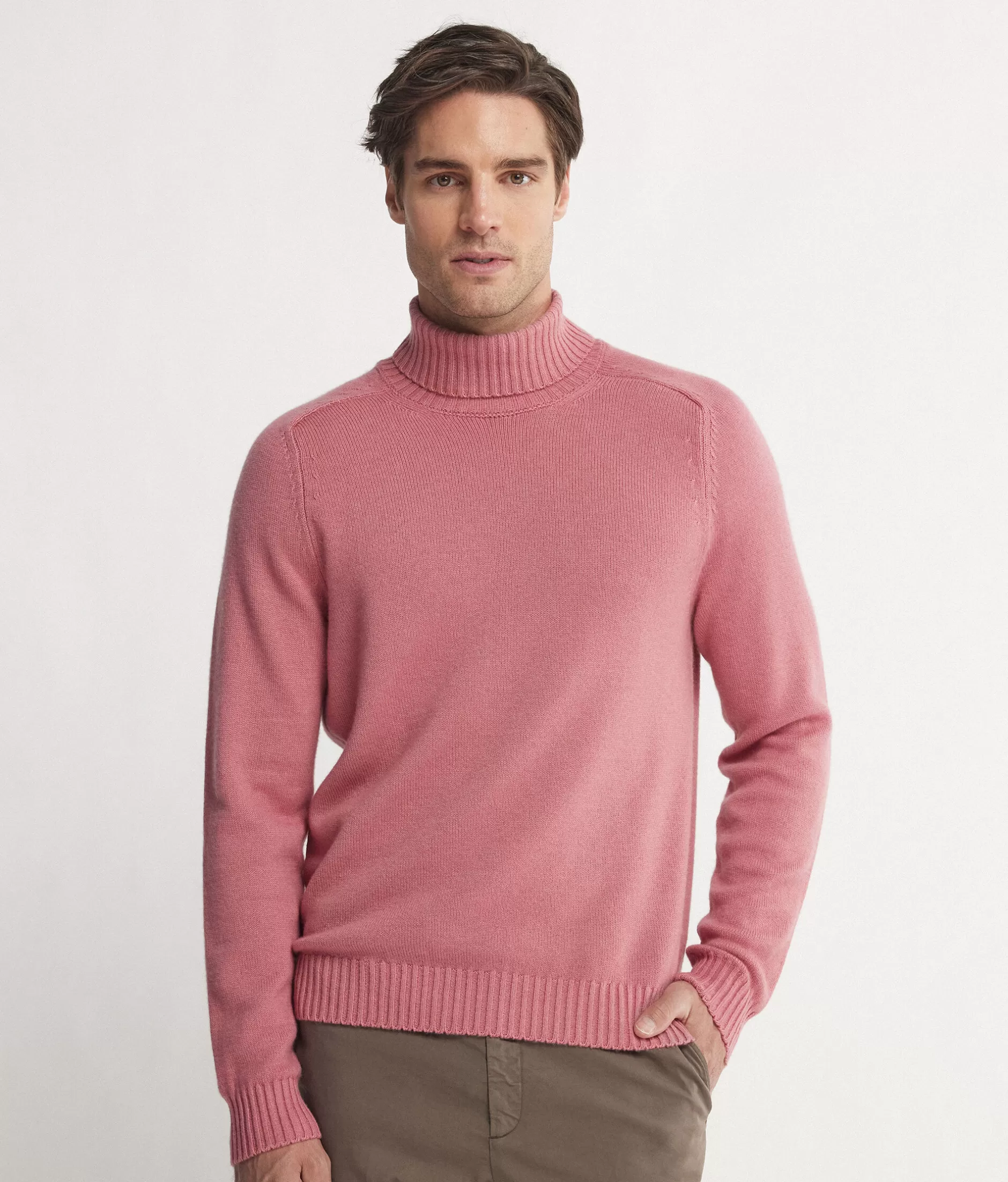 Flash Sale Falconeri Ultrasoft Cashmere Turtleneck pale pink -8952 - garment-dyed antique rose