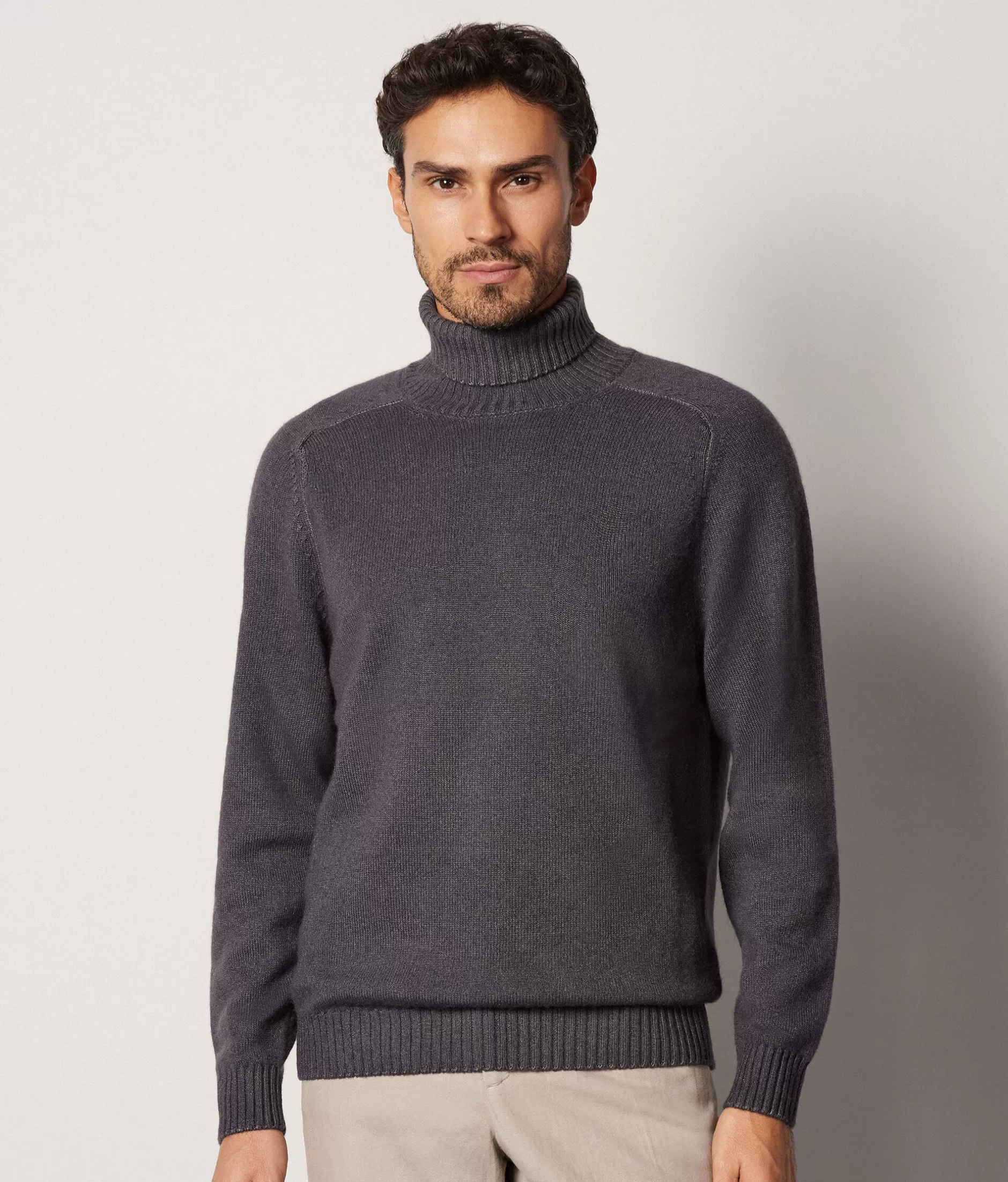 Best Sale Falconeri Ultrasoft Cashmere Turtleneck dark grey -8714 - garment-dyed steel