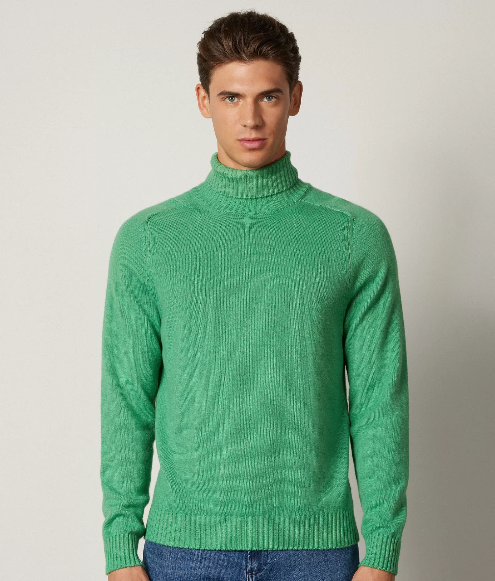 Sale Falconeri Ultrasoft Cashmere Turtleneck green -8953 - garment-dyed mint