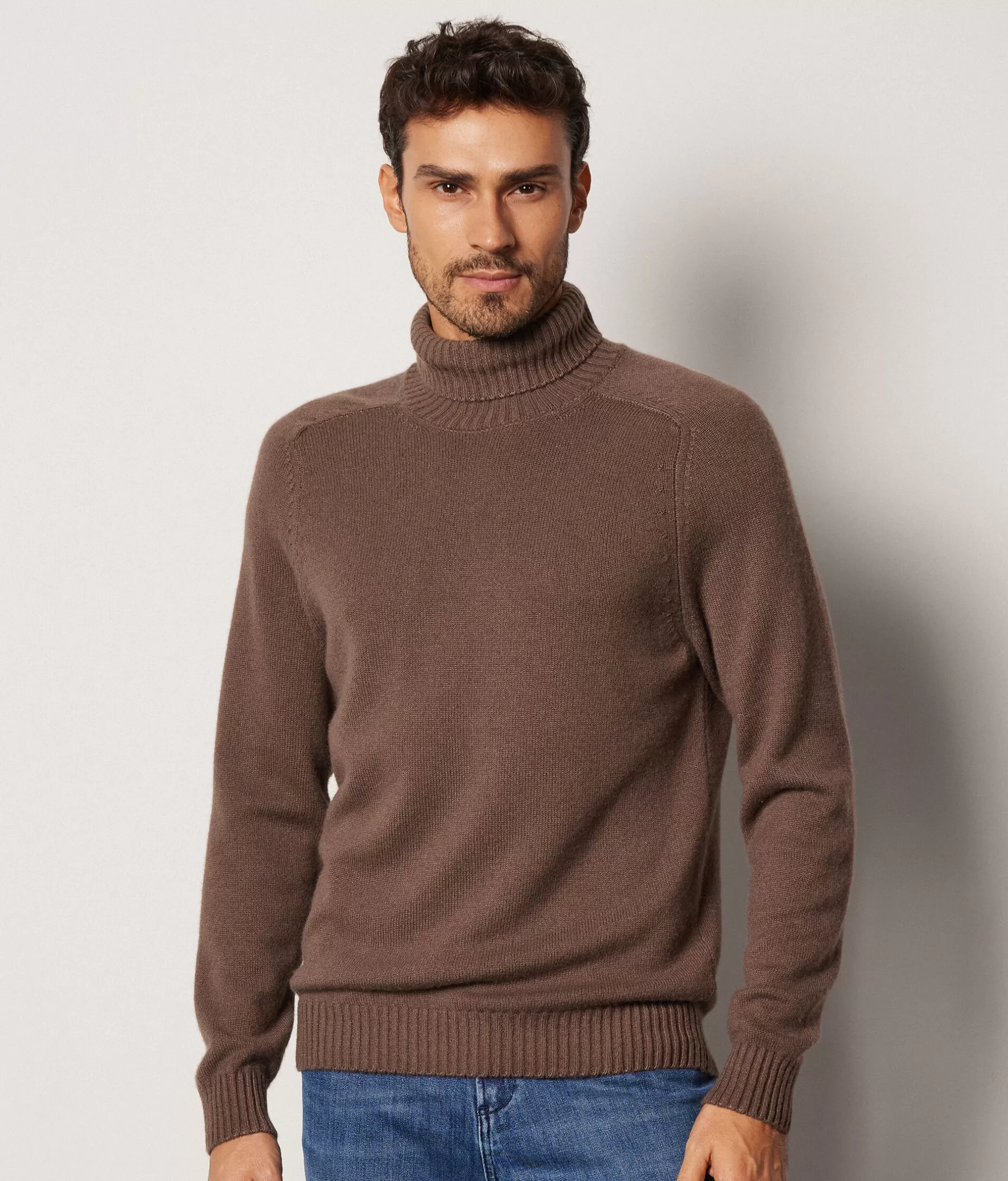 Cheap Falconeri Ultrasoft Cashmere Turtleneck brown -8957 - garment-dyed cocoa