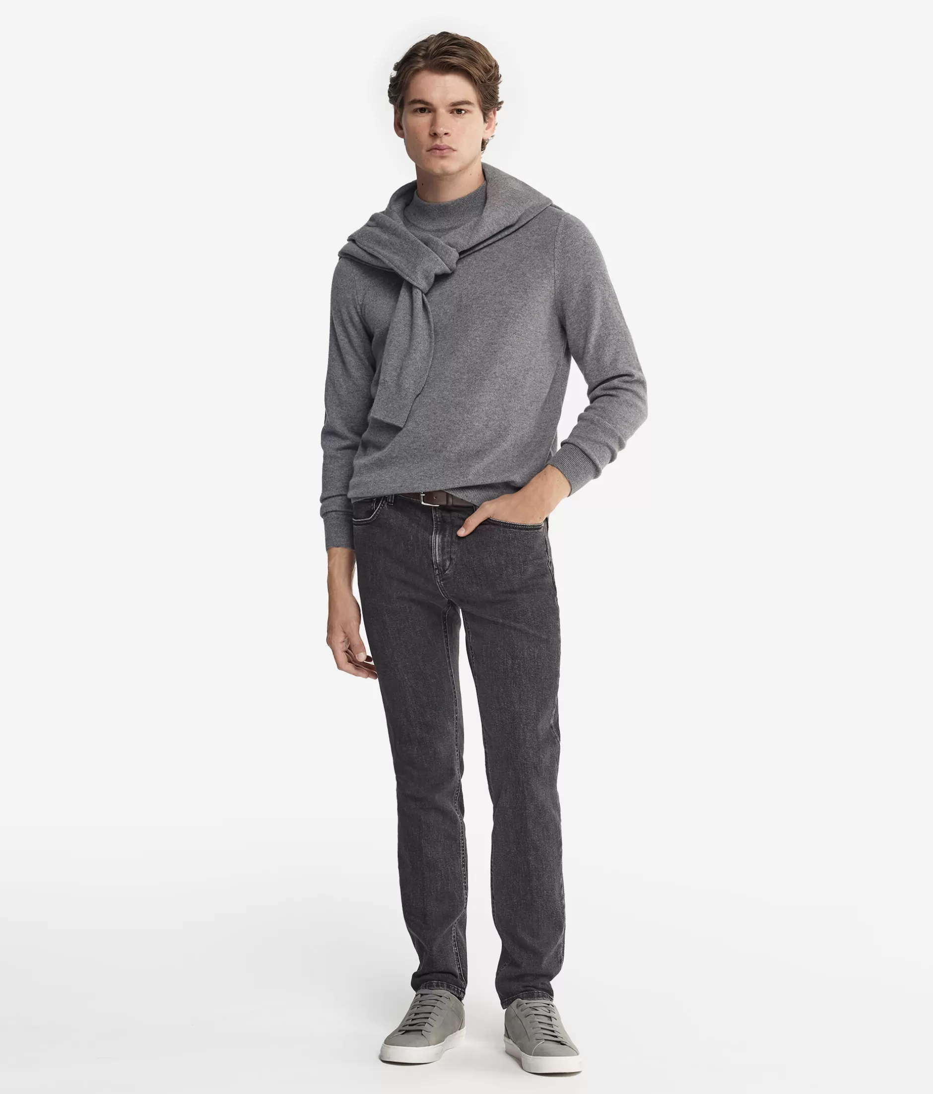 Discount Falconeri Ultrasoft Cashmere Turtleneck Sweater grey -8027 - grey