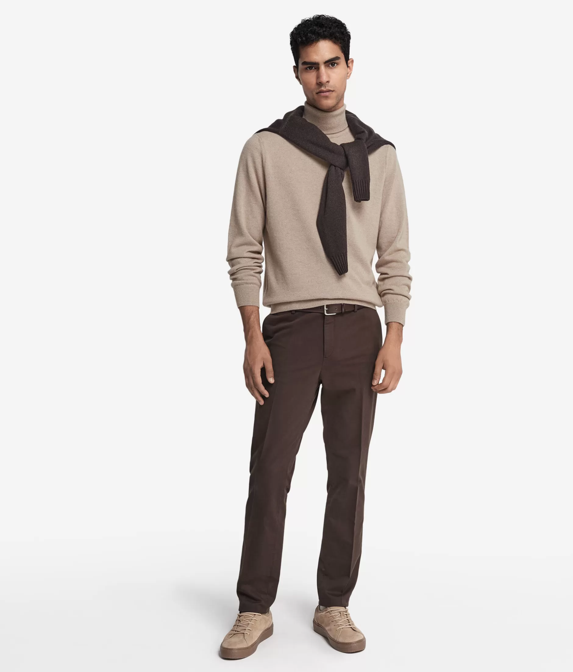 New Falconeri Ultrasoft Cashmere Turtleneck Sweater natural -9093 - sand-colored beige