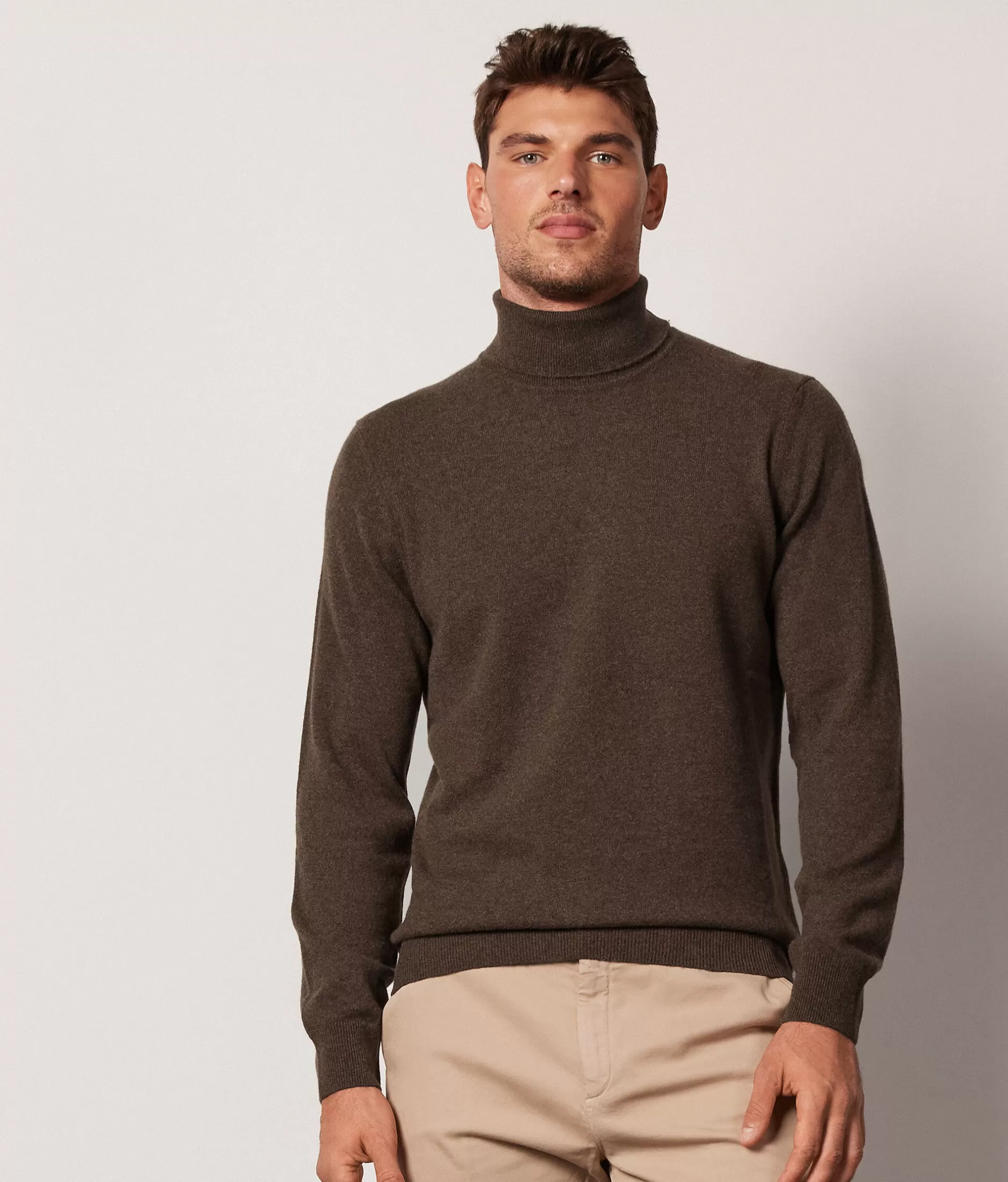 Clearance Falconeri Ultrasoft Cashmere Turtleneck Sweater brown -8956 - cocoa brown