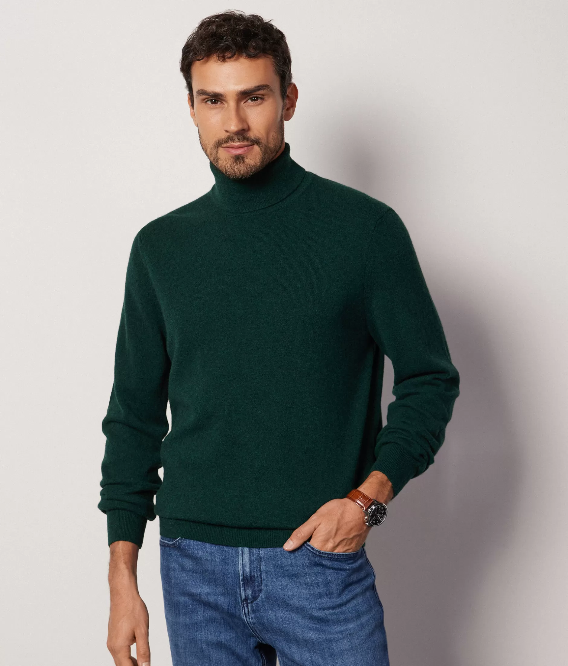 New Falconeri Ultrasoft Cashmere Turtleneck Sweater green -8699 - verde bosco