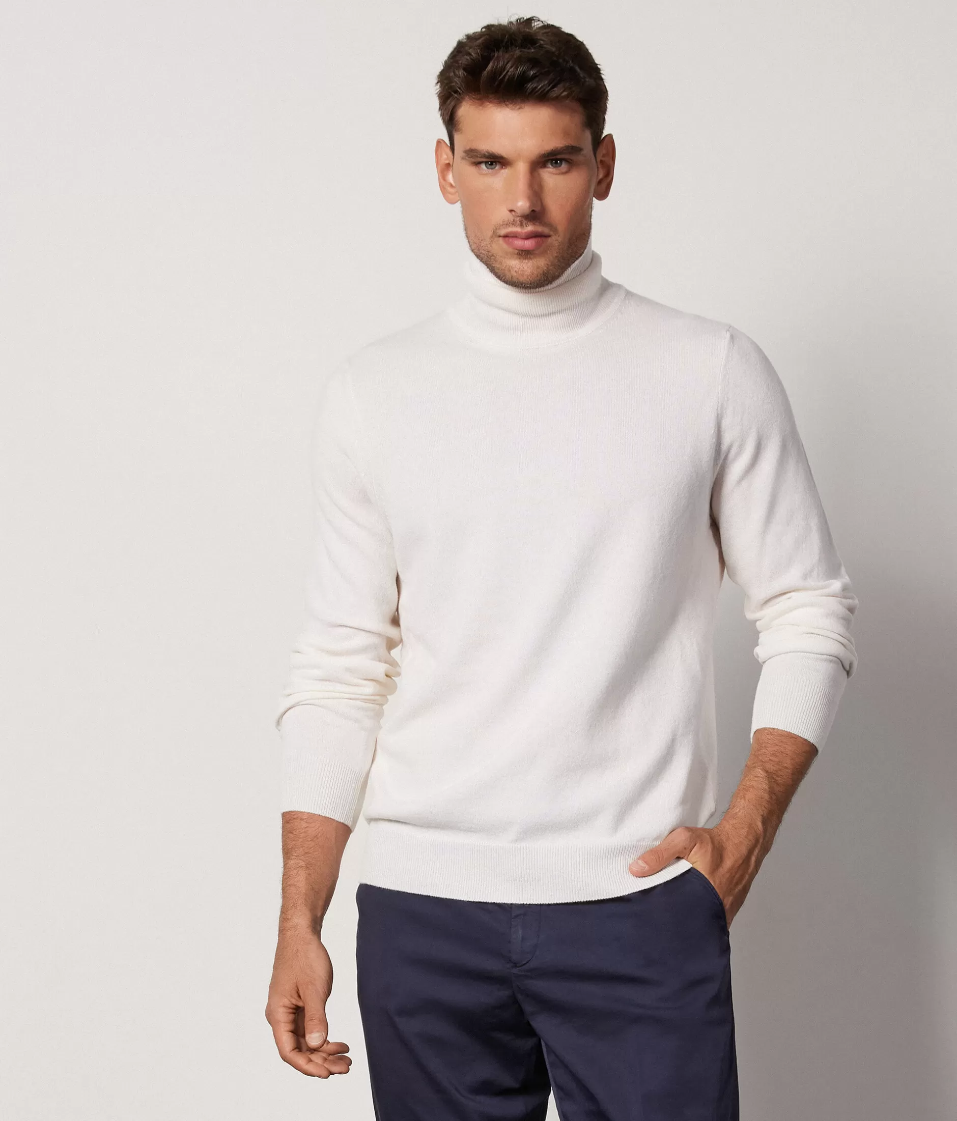 Cheap Falconeri Ultrasoft Cashmere Turtleneck Sweater white -8259 - milk white