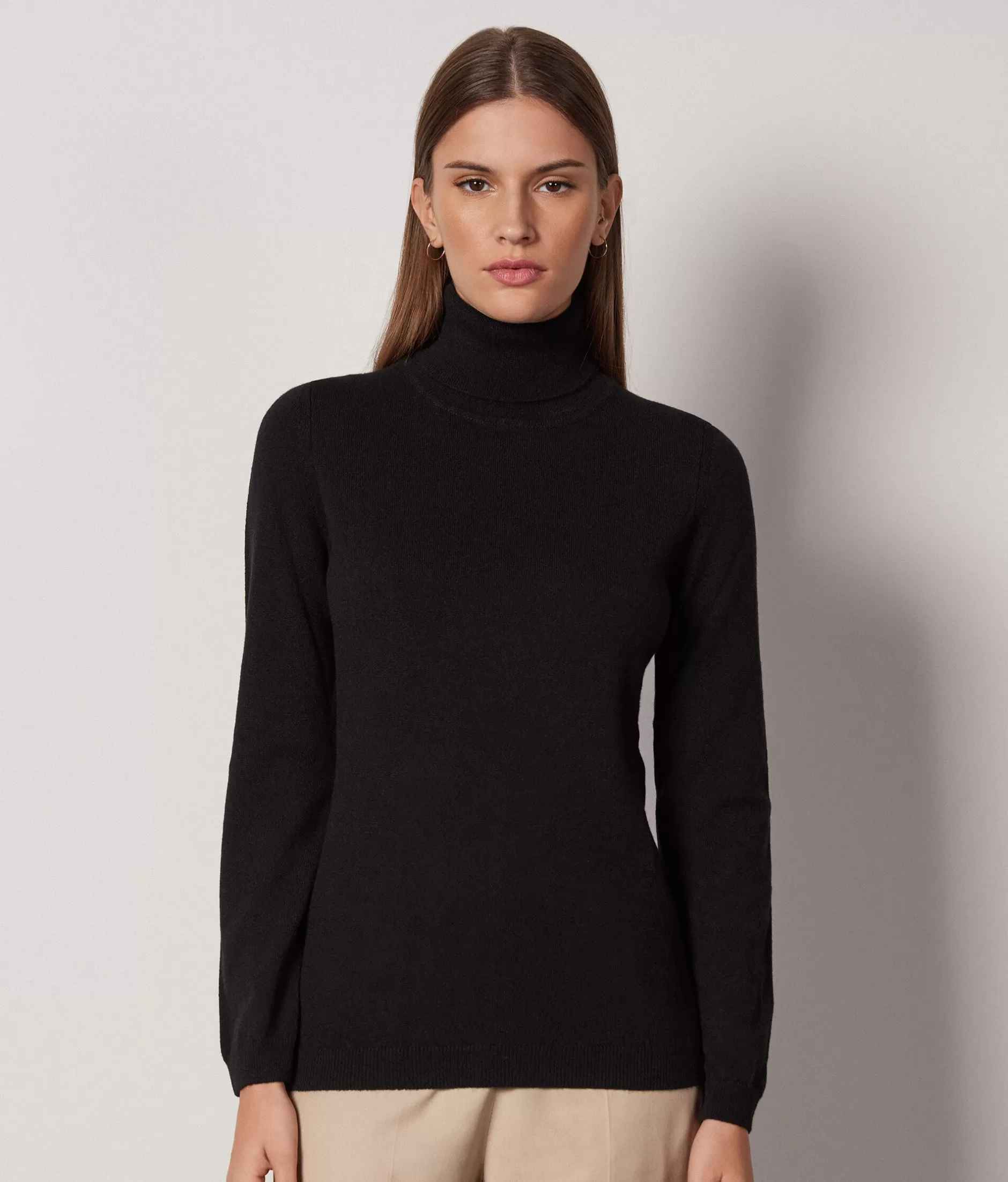 Fashion Falconeri Ultrasoft Cashmere Turtleneck Sweater black -9107 - black