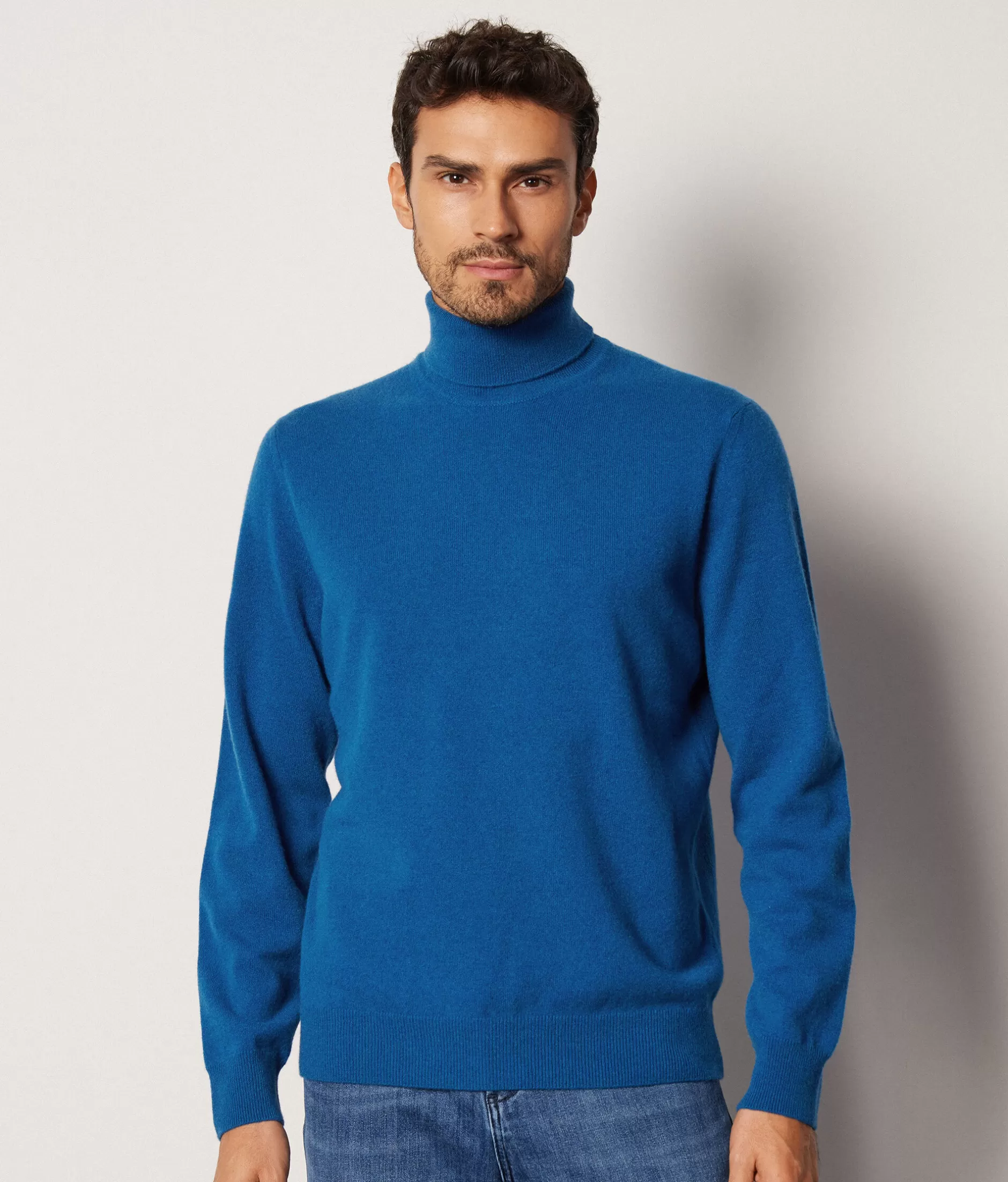 Store Falconeri Ultrasoft Cashmere Turtleneck Sweater blue -8946 - gentian