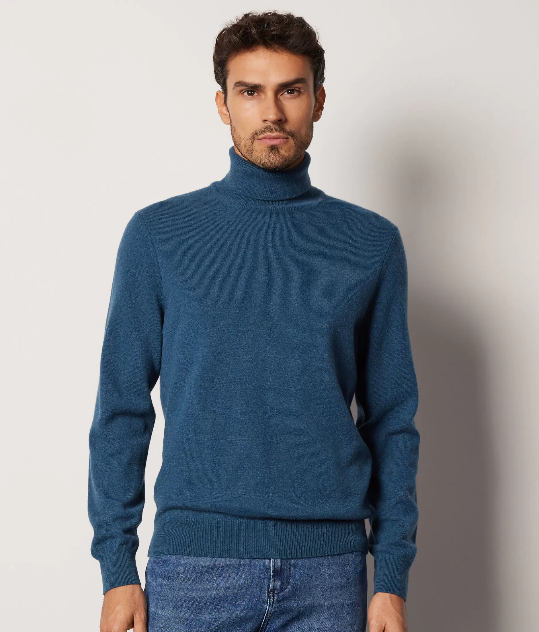 Clearance Falconeri Ultrasoft Cashmere Turtleneck Sweater blue -8948 - blue cloud