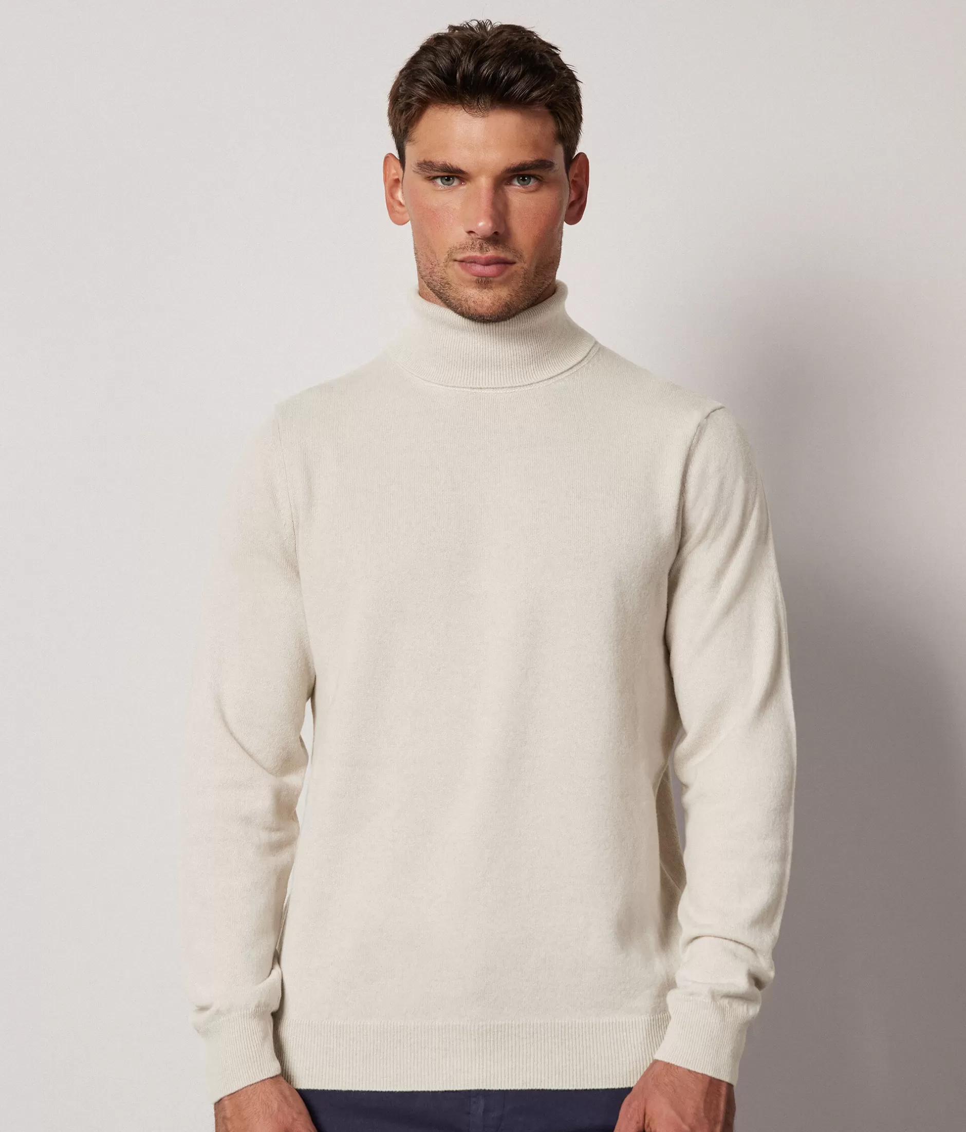 Fashion Falconeri Ultrasoft Cashmere Turtleneck Sweater white -8356 - alabaster beige