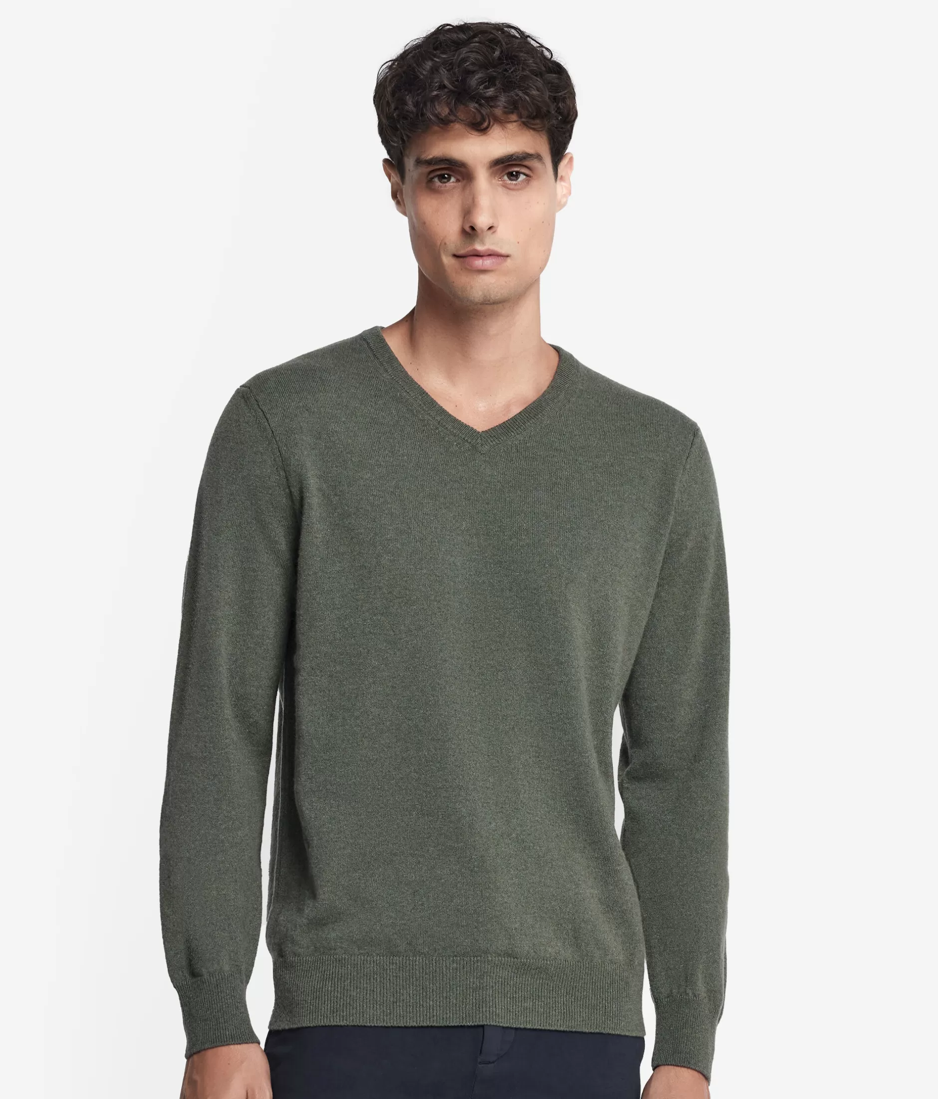 Outlet Falconeri Ultrasoft Cashmere V-Neck Sweater dark green -9071 - fern