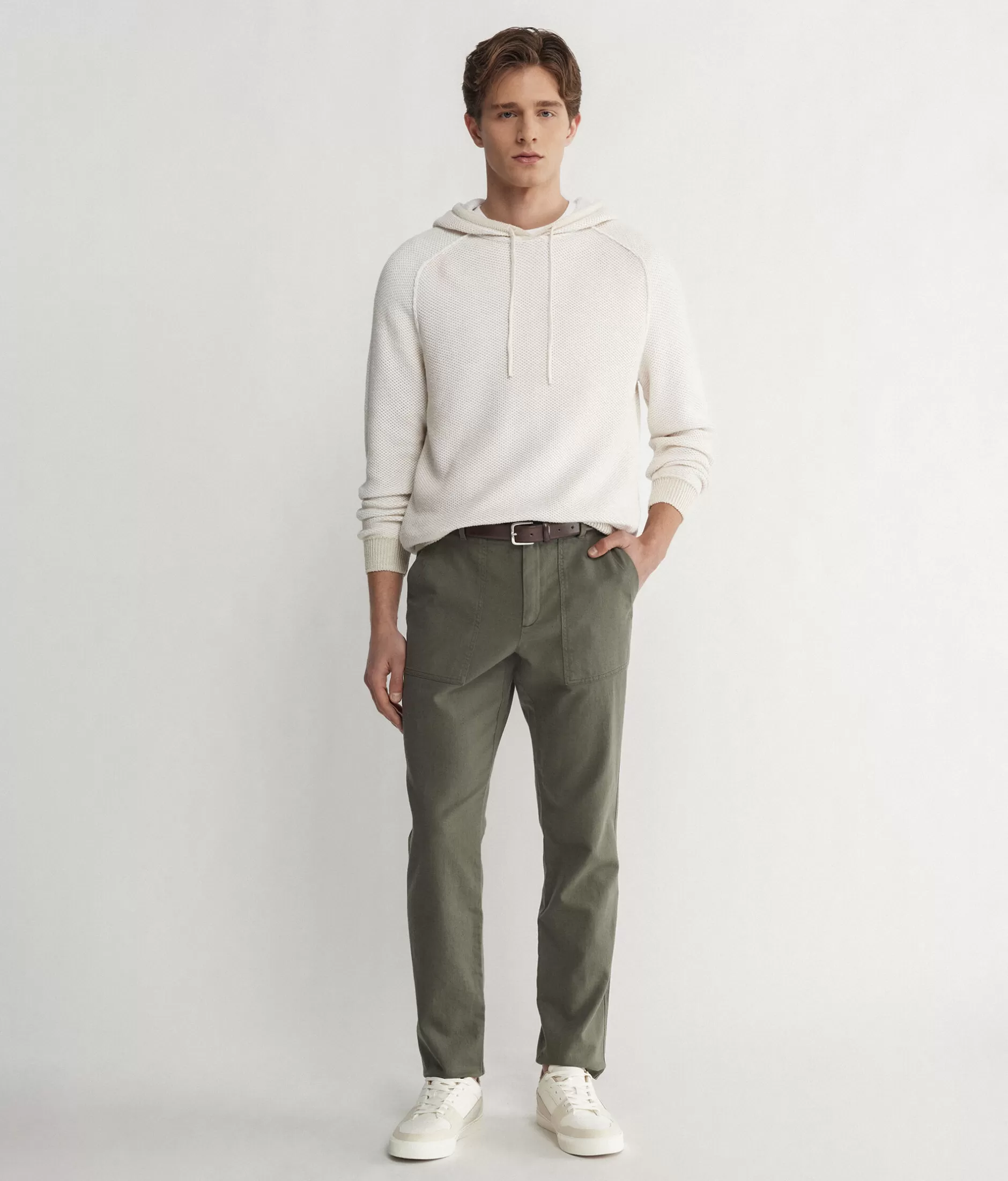 Best Sale Falconeri Utility Pants green -8834 - garment-dyed military green