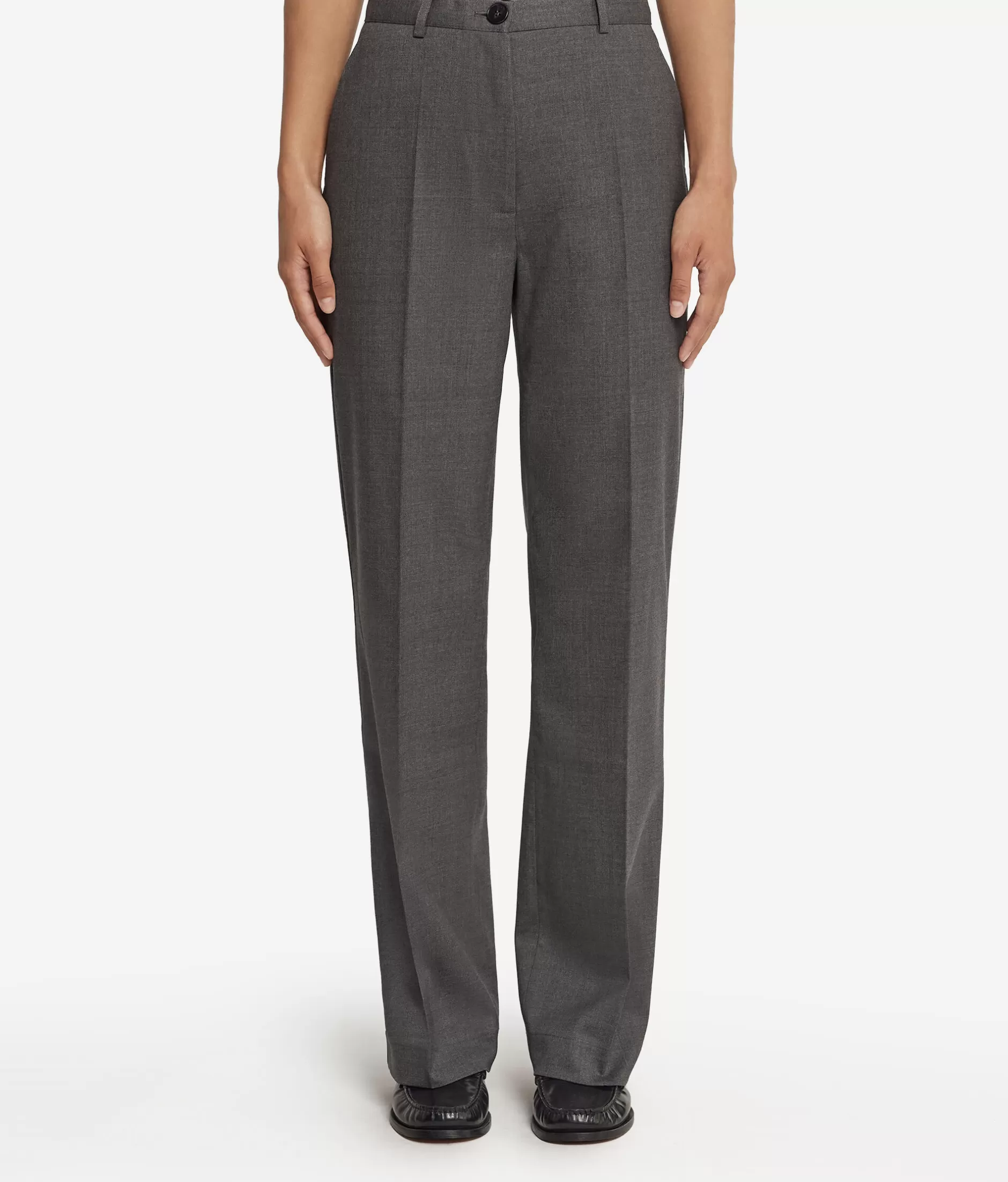 Outlet Falconeri Wool Cigarette-Style Pants dark grey -9070 - ash