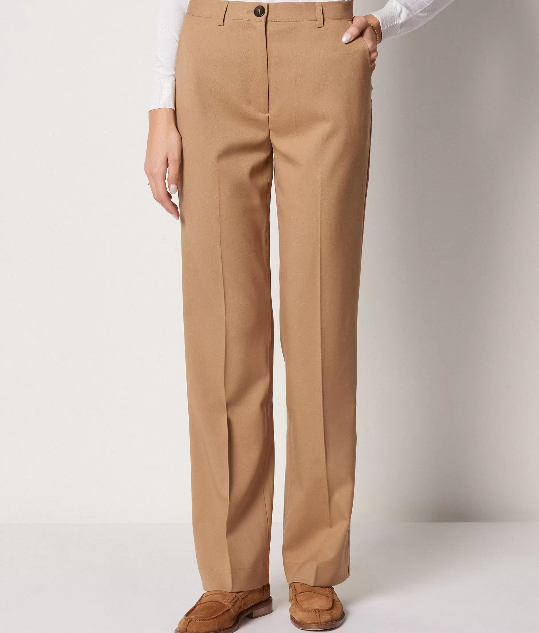 Best Sale Falconeri Wool Cigarette-Style Pants brown -8521 - camel