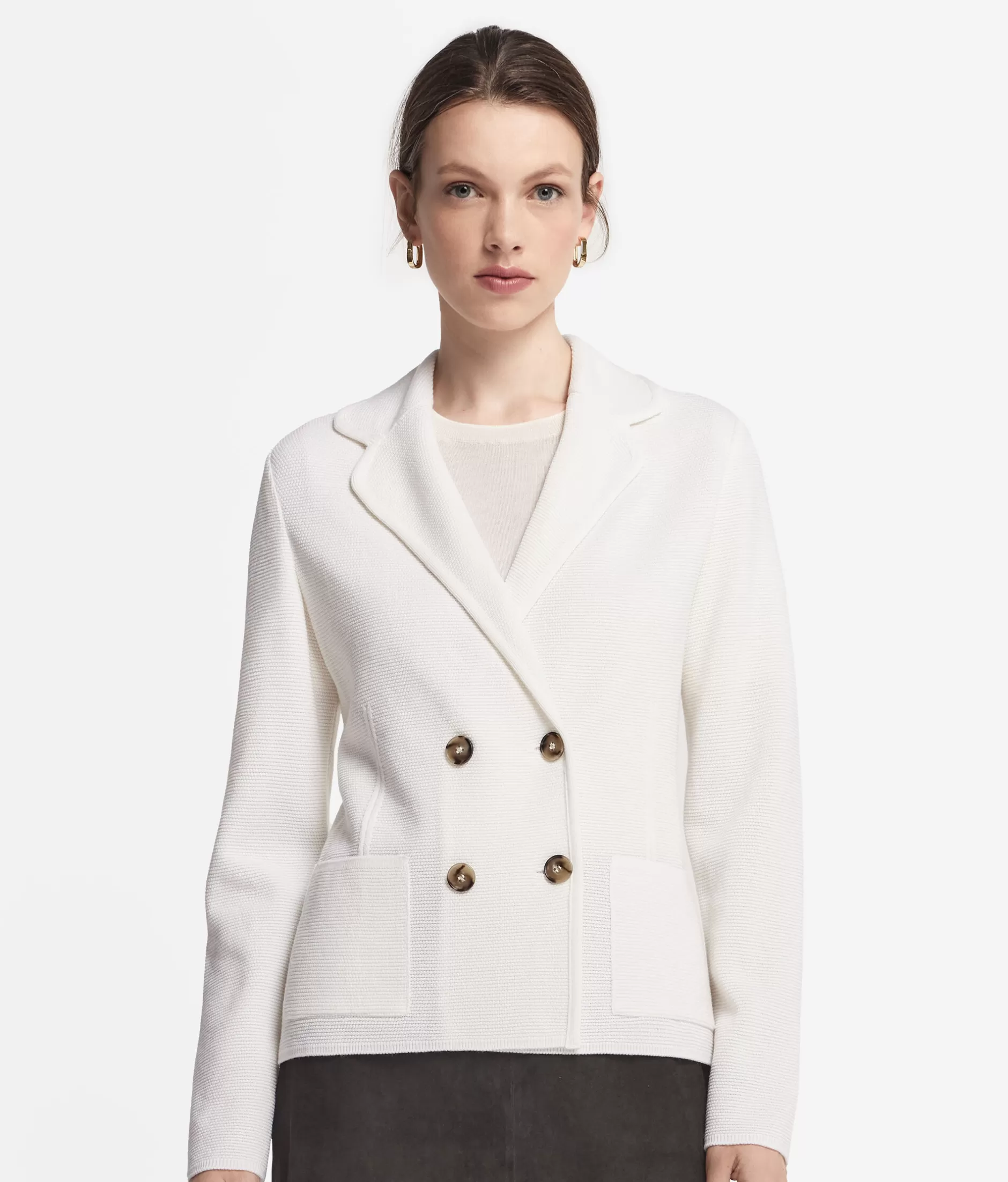 Flash Sale Falconeri Wool Links Jacket white -8005 - bow