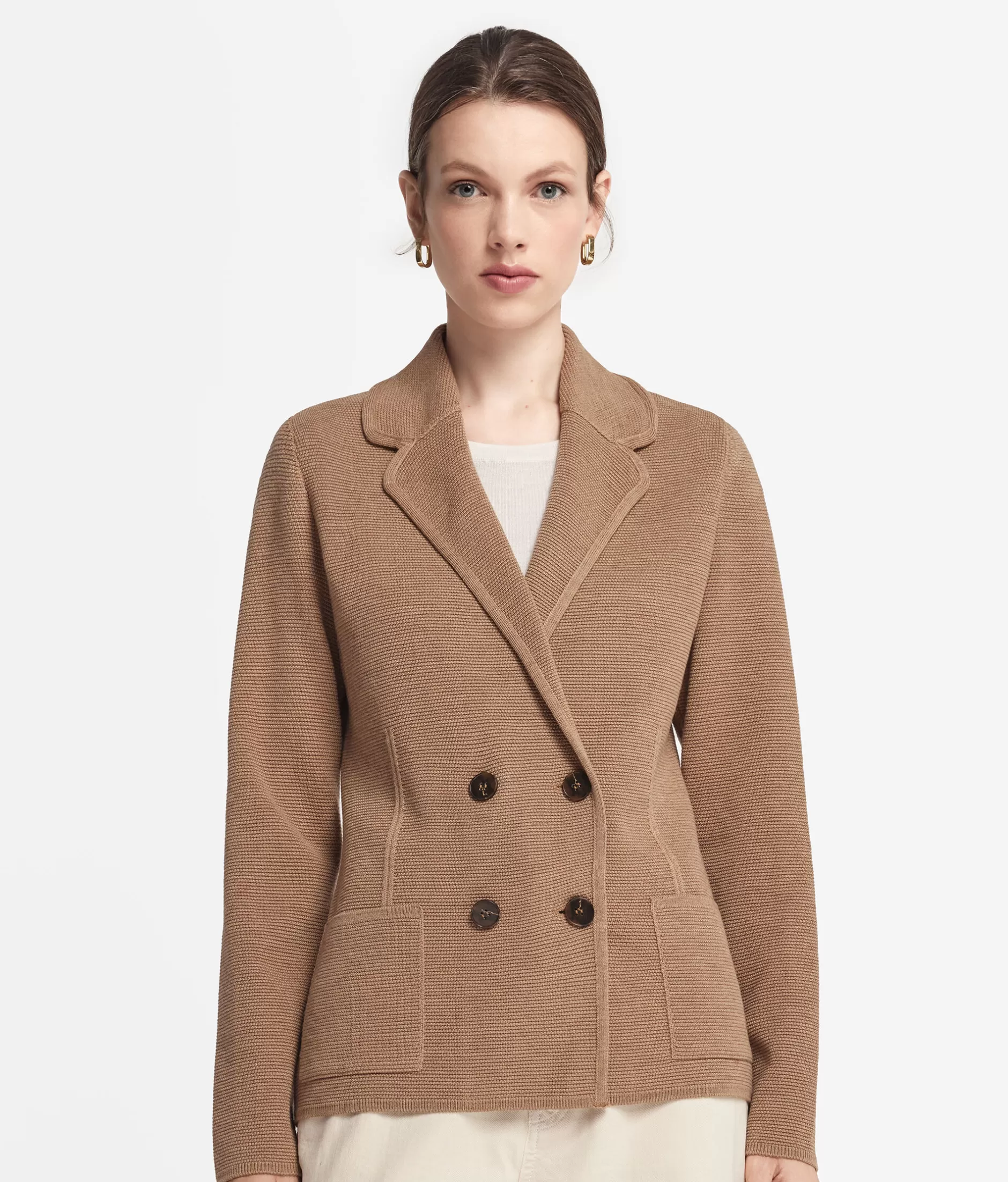 Outlet Falconeri Wool Links Jacket natural -8685 - rum