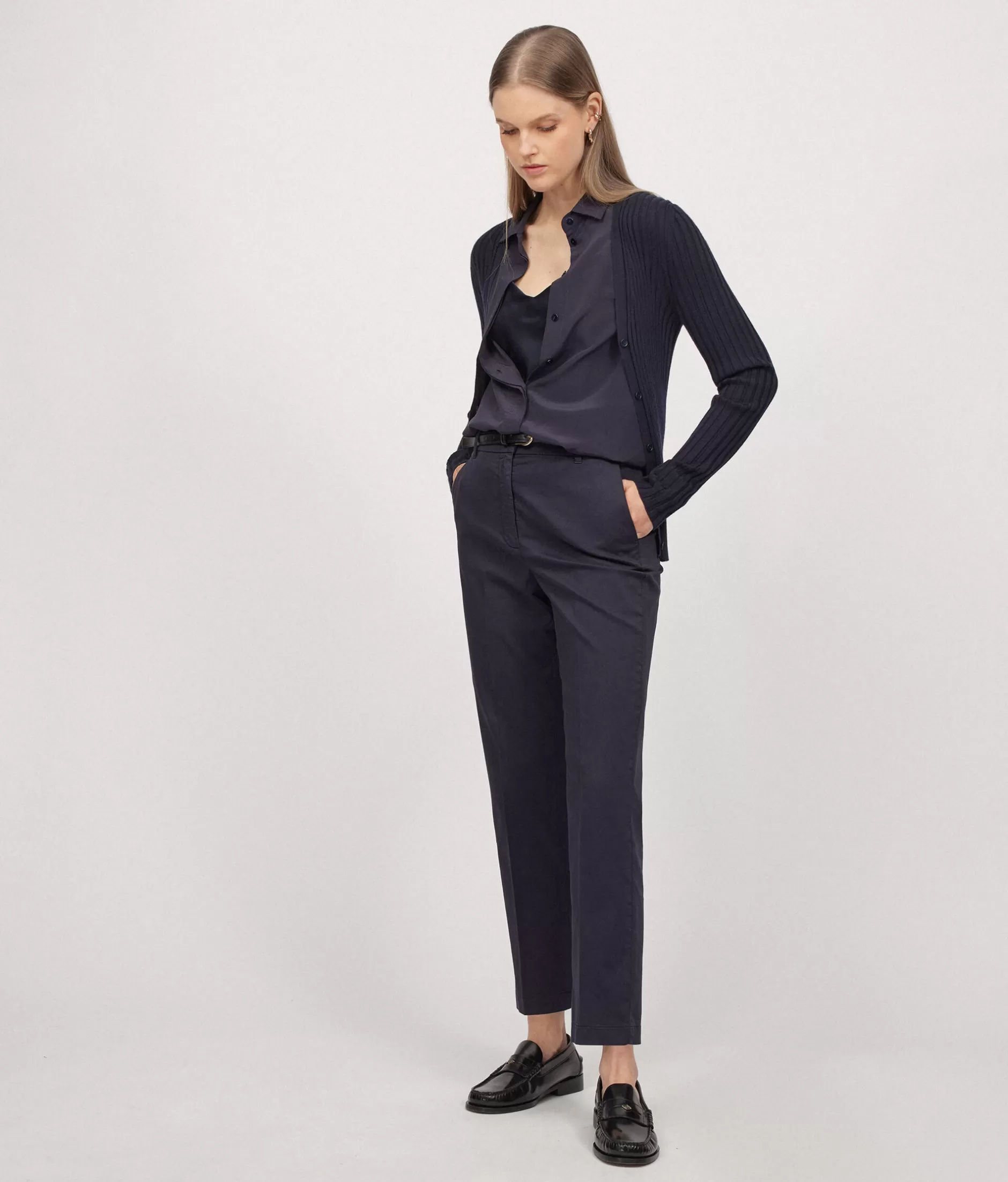 Best Falconeri Zippered Cigarette Pants blue -9400 - navy blue